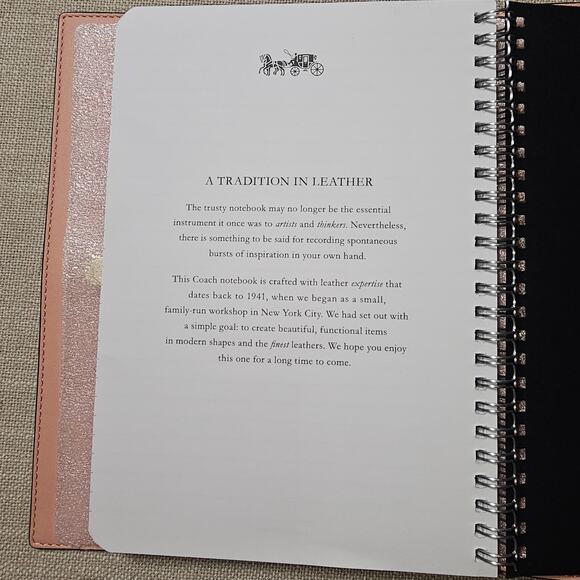 NEW Coach Signature Floral Notebook Cover with Refillable Notebook Flowers - Picture 7 of 7